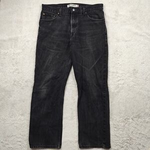 Levi's 505 Jeans 36x30 Faded Black Straight Regular Fit Retro 100% Cotton